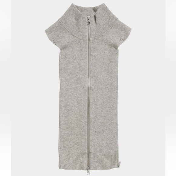 $278 NWOT Veronica Beard uptown luxe gray cashmere Dickey Jacket insert dual zip - Picture 2 of 15